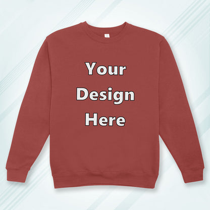 Coral Front Customized Cotton Solid Sweatshirt | Unisex