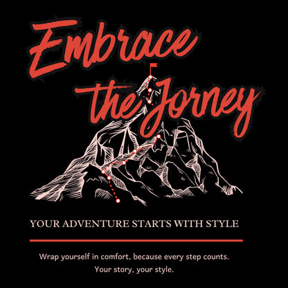 Black Solid Hooded Sweatshirt | Embrace the Journey Unisex Hoodies