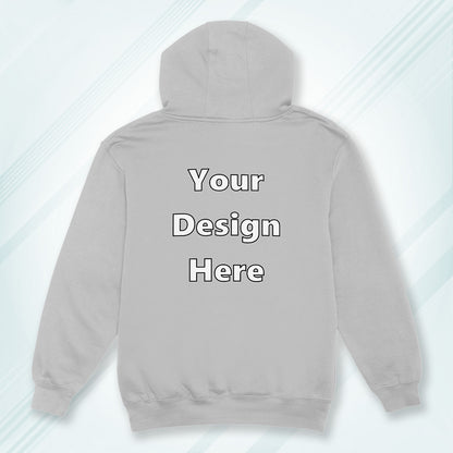 Grey Melange Back Customized Hoodie Sweatshirt | Unisex