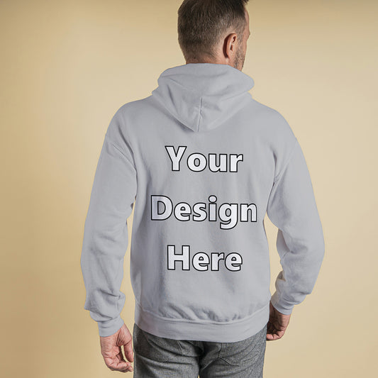 Grey Melange Back Customized Hoodie Sweatshirt | Unisex