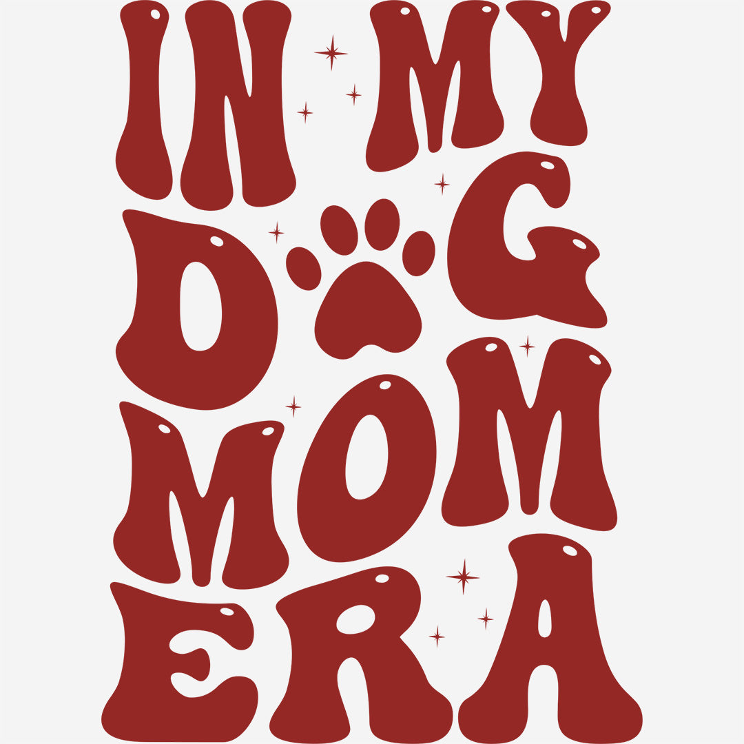 White Round Neck Classic Printed Classic T-Shirt Dog Mom | Women