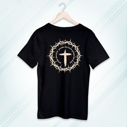 Black Round Neck Oversized Cotton Printed T-shirt #No Filter Unisex