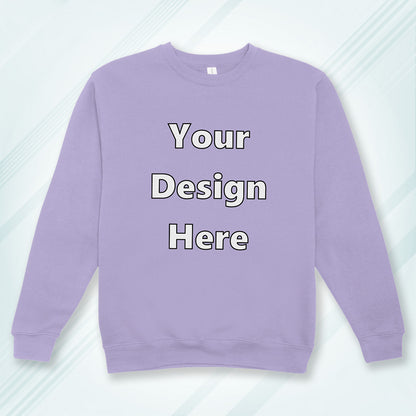Lavender Front Customized Cotton Solid Sweatshirt | Unisex