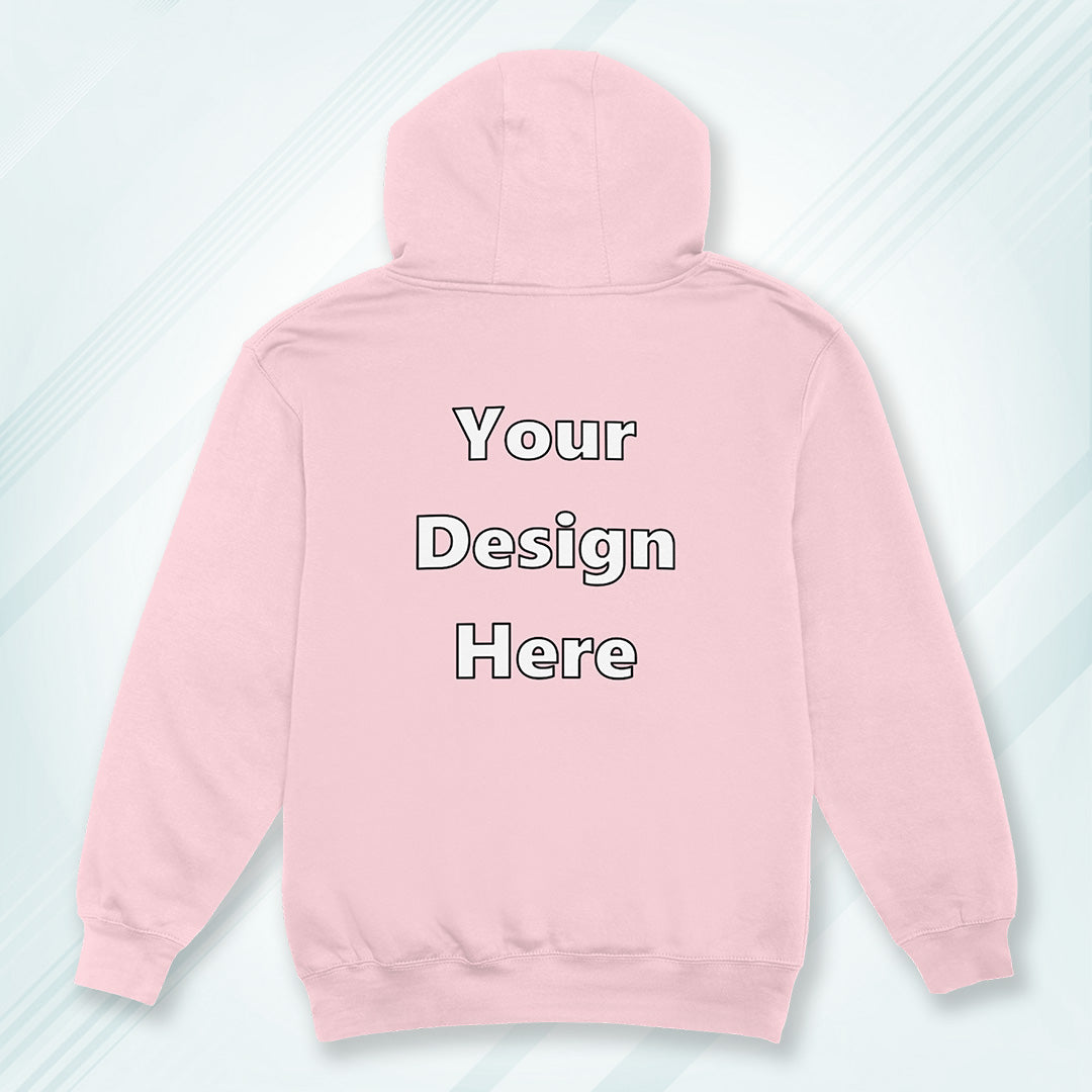 Light Pink Back Customized Hoodie Sweatshirt | Unisex
