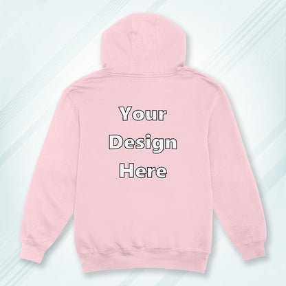 Light Pink Back Customized Hoodie Sweatshirt | Unisex