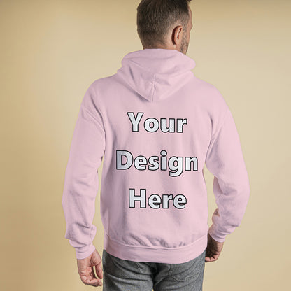 Light Pink Back Customized Hoodie Sweatshirt | Unisex