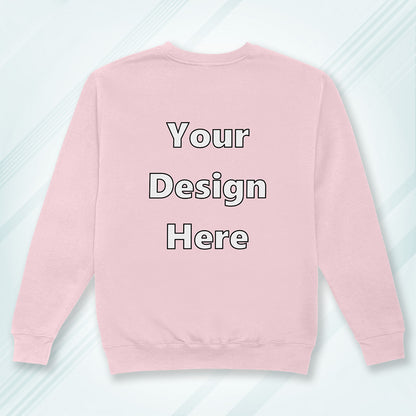 Light Pink Back Customized Cotton Solid Sweatshirt | Unisex