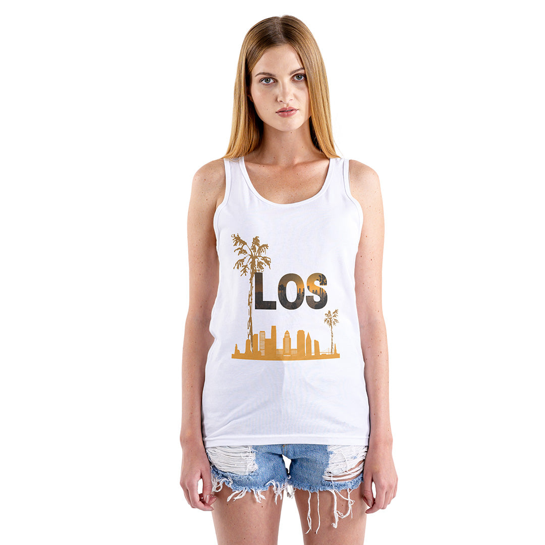 White Regular Fit Tank Top Los Angeles | Women