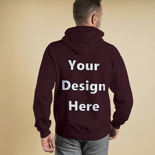 Maroon Back Customized Hoodie Sweatshirt | Unisex