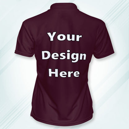 Maroon Customized Polo T-Shirt Back Design Regular Fit | Men