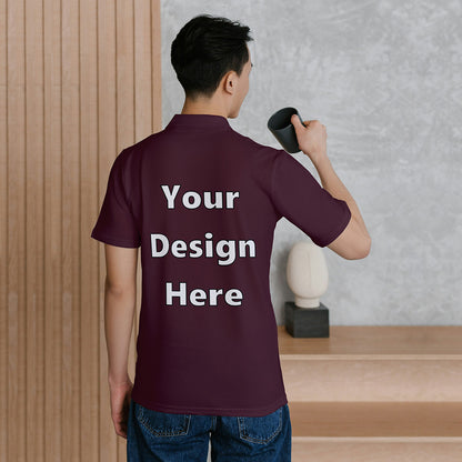 Maroon Customized Polo T-Shirt Back Design Regular Fit | Men