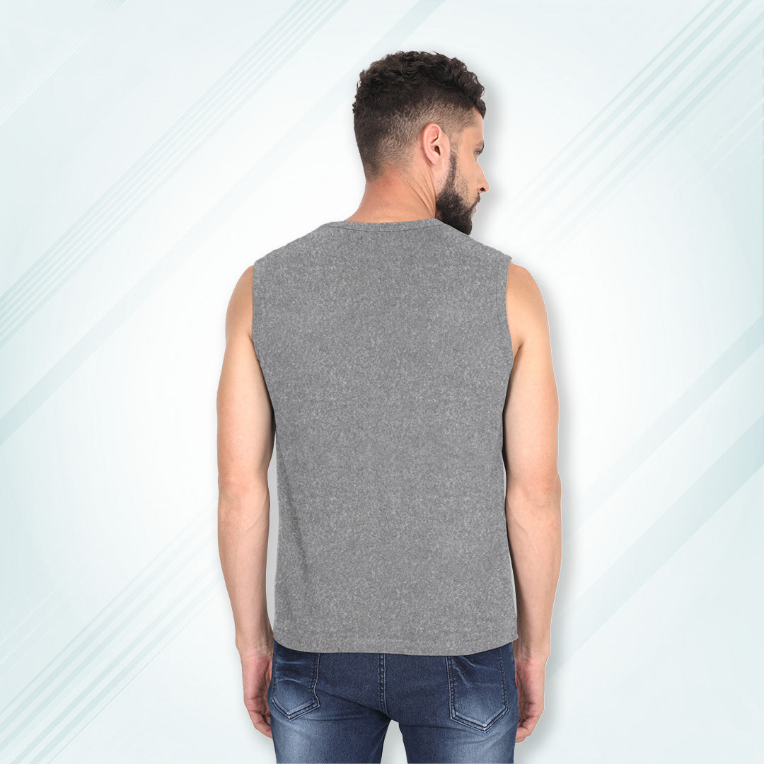 Charcoal Melange Gym Vests, Odour Free, Super Soft & Comfortable | Men