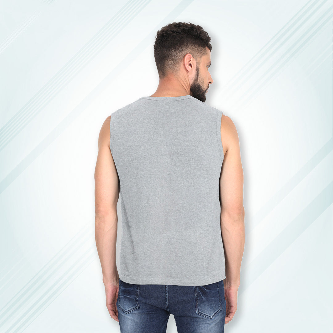 Grey Melange Gym Vests, Odour Free, Super Soft & Comfortable | Men