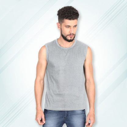 Grey Melange Gym Vests, Odour Free, Super Soft & Comfortable | Men