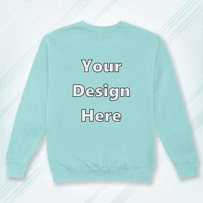 Mint Back Customized Cotton Solid Sweatshirt | Unisex
