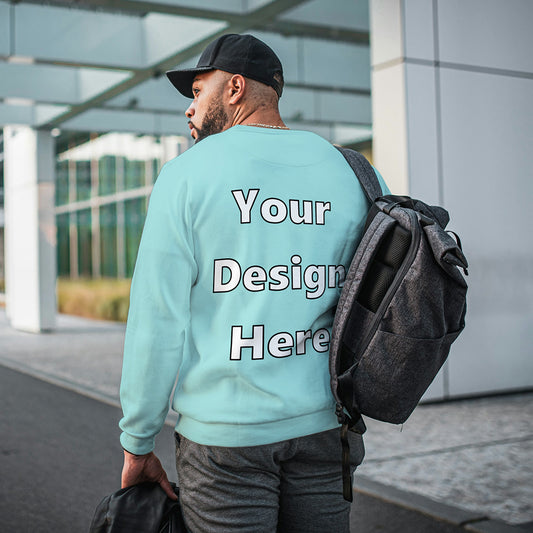 Mint Back Customized Cotton Solid Sweatshirt | Unisex