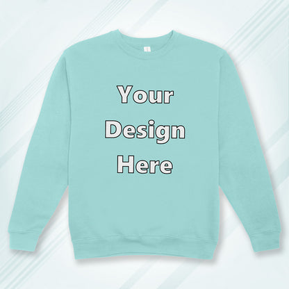 Mint Front Customized Cotton Solid Sweatshirt | Unisex