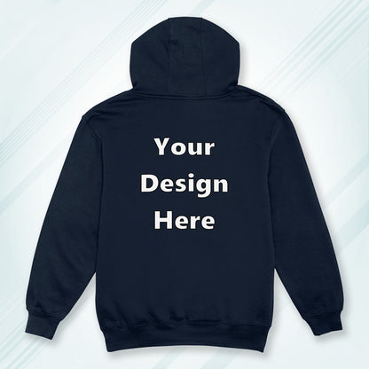 Navy Back Customized Hoodie Sweatshirt | Unisex
