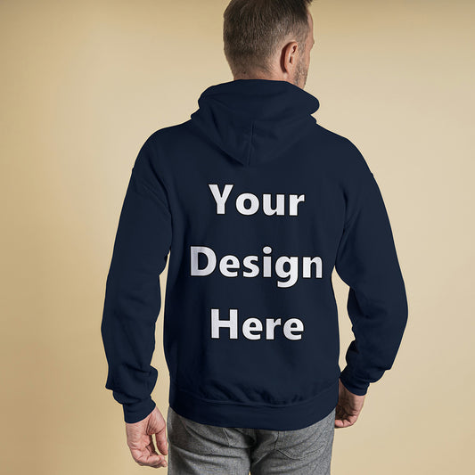 Navy Back Customized Hoodie Sweatshirt | Unisex