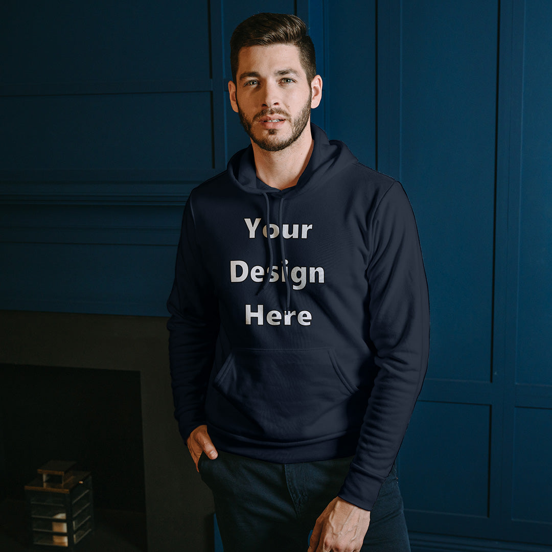 Navy Front Customized Hoodie Sweatshirt | Unisex