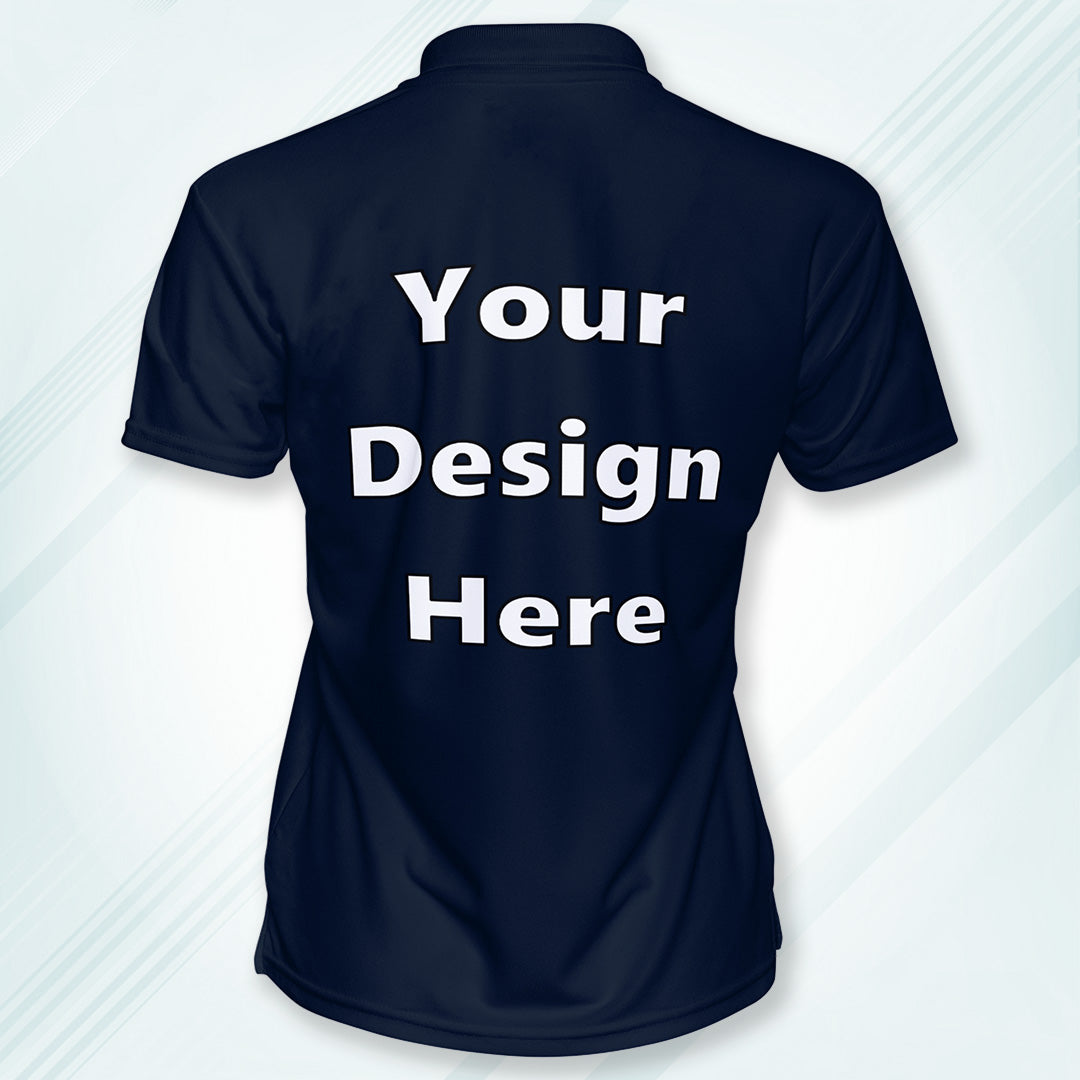 Navy Customized Polo T-Shirt Back Design Regular Fit | Men
