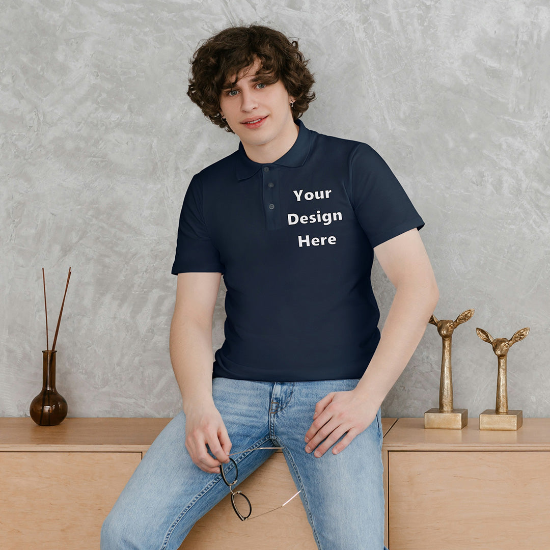 Navy Customized Polo T-Shirt Front Pocket Design Regular Fit | Men
