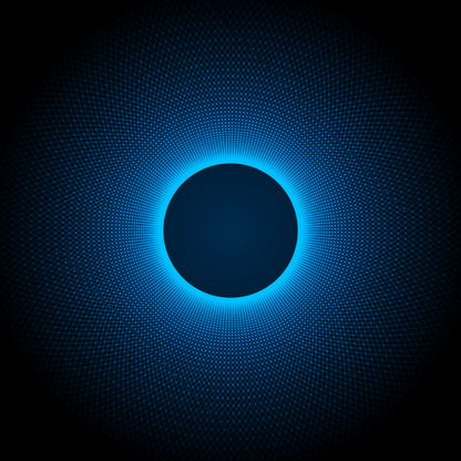 Black Solid Hooded Sweatshirt | Neon Blue Spirograph Unisex Hoodies