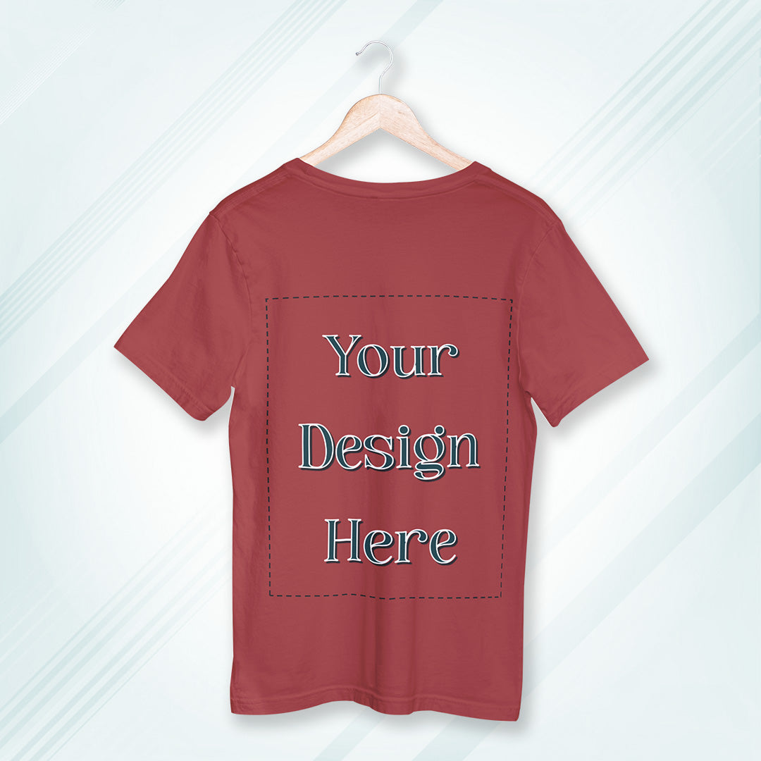 Coral Round Neck Oversized Cotton Front Customized Design | Unisex