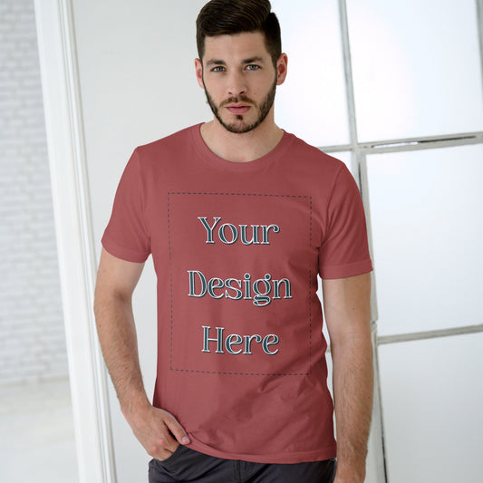 Coral Round Neck Oversized Cotton Front Customized Design | Unisex