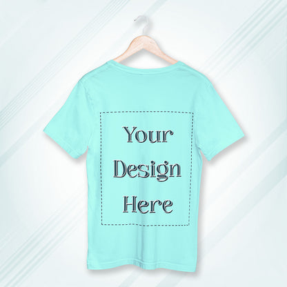 Mint Round Neck Oversized Cotton Front Customized Design | Unisex