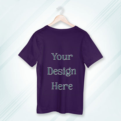 Purple Round Neck Oversized Cotton Front Customized Design | Unisex