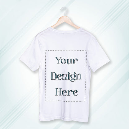 White Round Neck Oversized Cotton Front Customized Design | Unisex