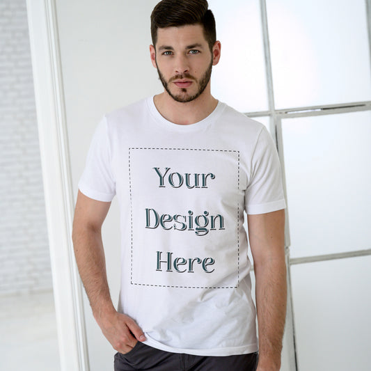 White Round Neck Oversized Cotton Front Customized Design | Unisex