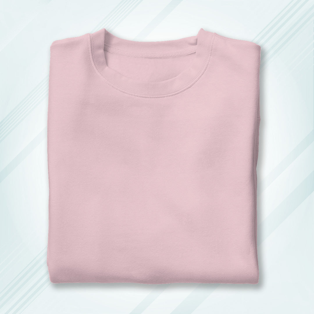 Light Pink Round Neck Oversized Cotton Solid T-shirt