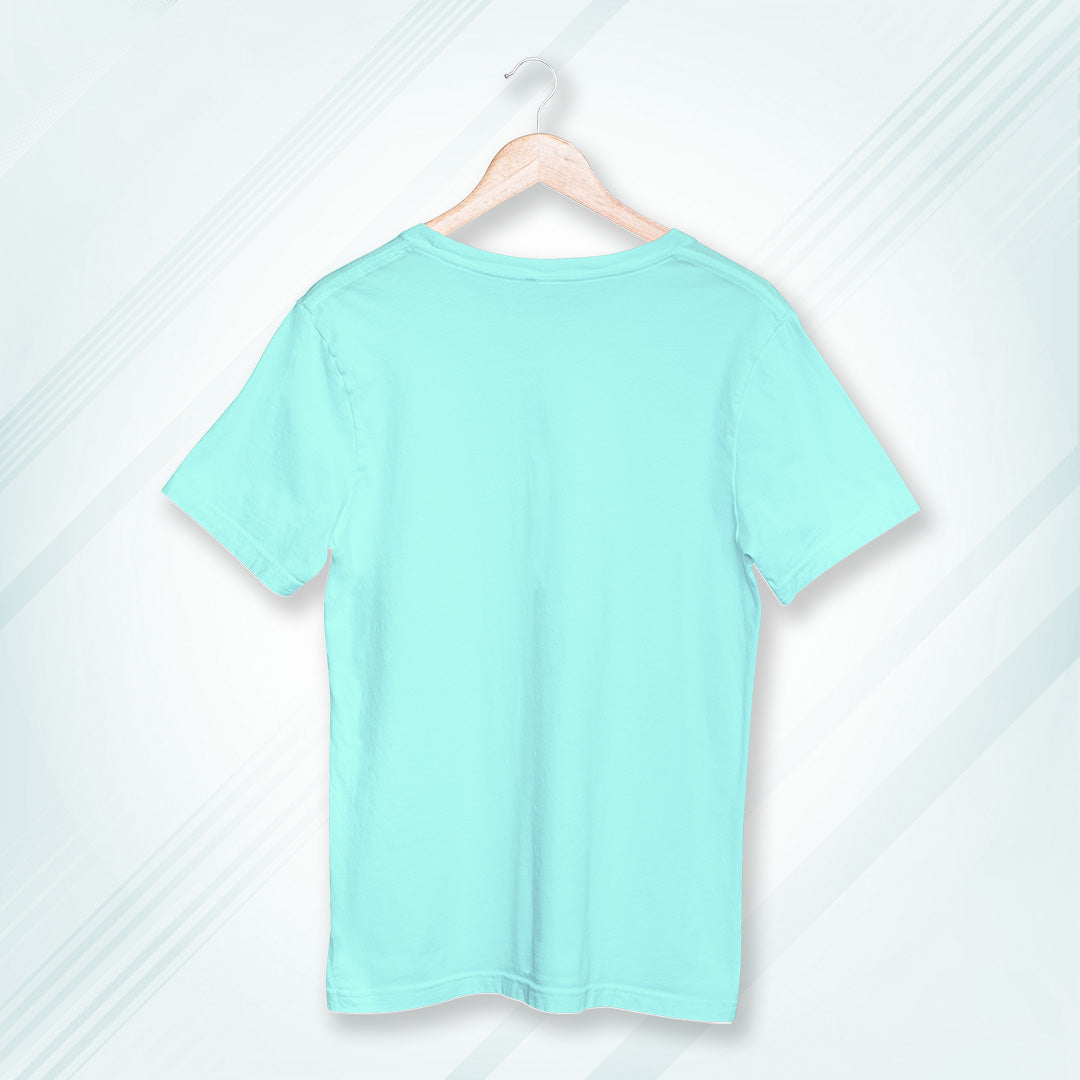 Mint Round Neck Oversized Cotton Solid T-shirt