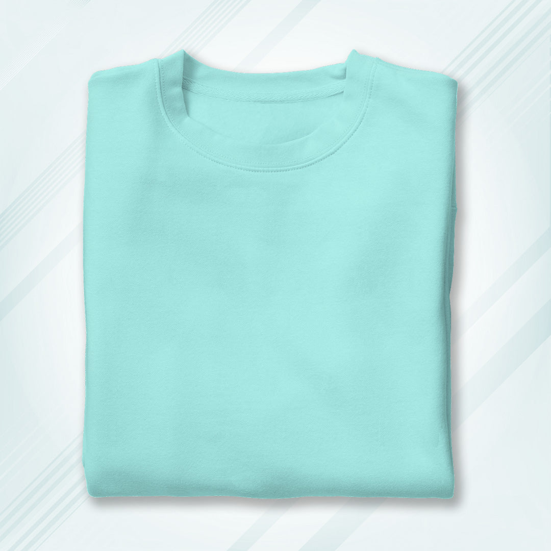 Mint Round Neck Oversized Cotton Solid T-shirt