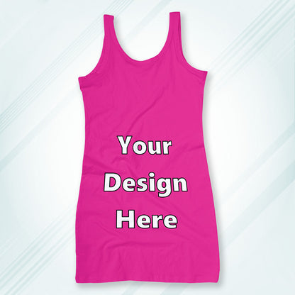 Pink Customized Regular Fit Tank Top Front Design | Women