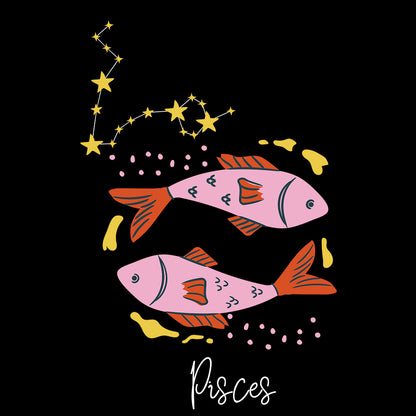Black Regular Fit Tank Top Pisces Horoscope | Women