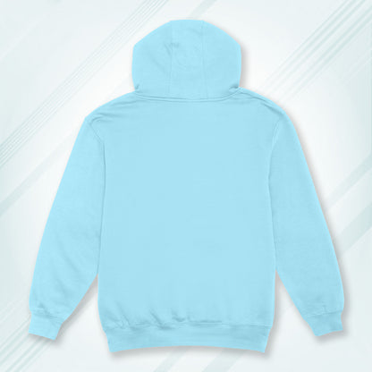 Baby Blue Solid Hooded Sweatshirt | Hoodies