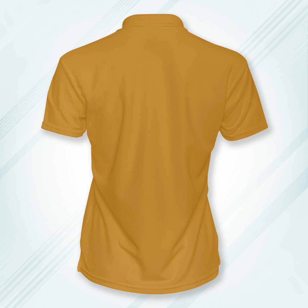 Mustard Yellow Men's Solid Regular Fit Polo