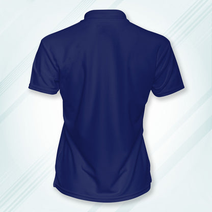 Royal Blue Men's Solid Regular Fit Polo