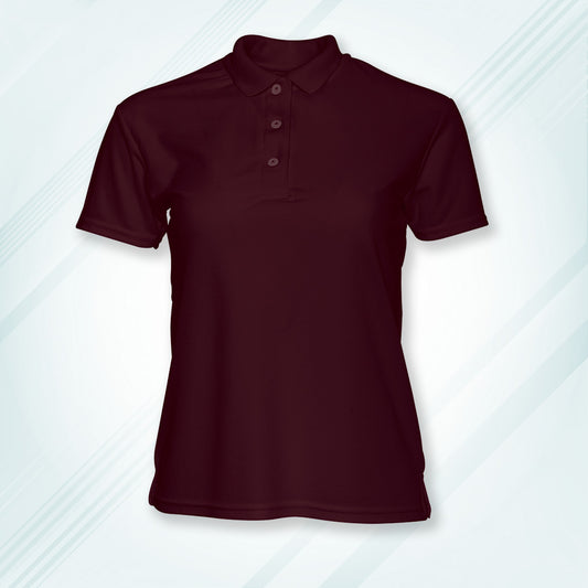 Maroon Men's Solid Regular Fit Polo
