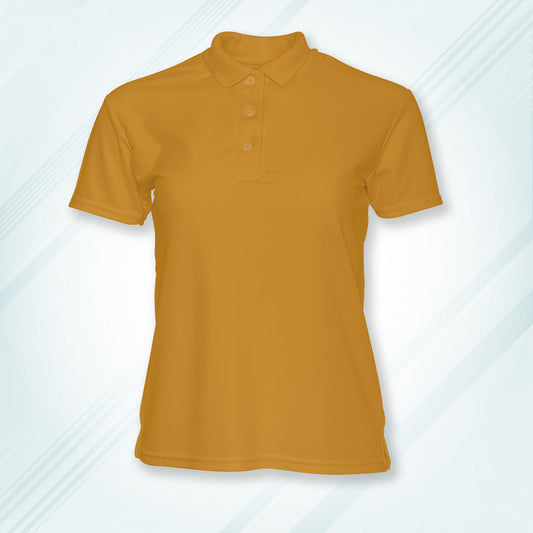 Mustard Yellow Men's Solid Regular Fit Polo