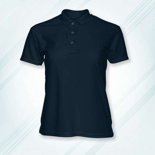 Navy Men's Solid Regular Fit Polo