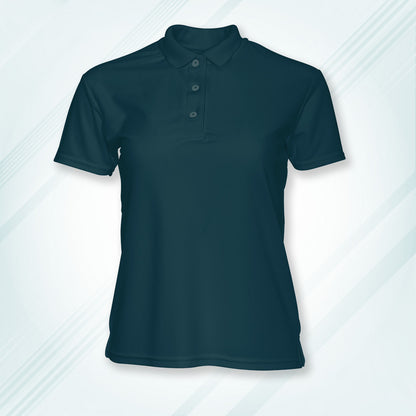Petrol Blue Men's Solid Regular Fit Polo