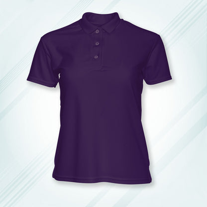Purple Men's Solid Regular Fit Polo