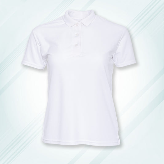 White Men's Solid Regular Fit Polo