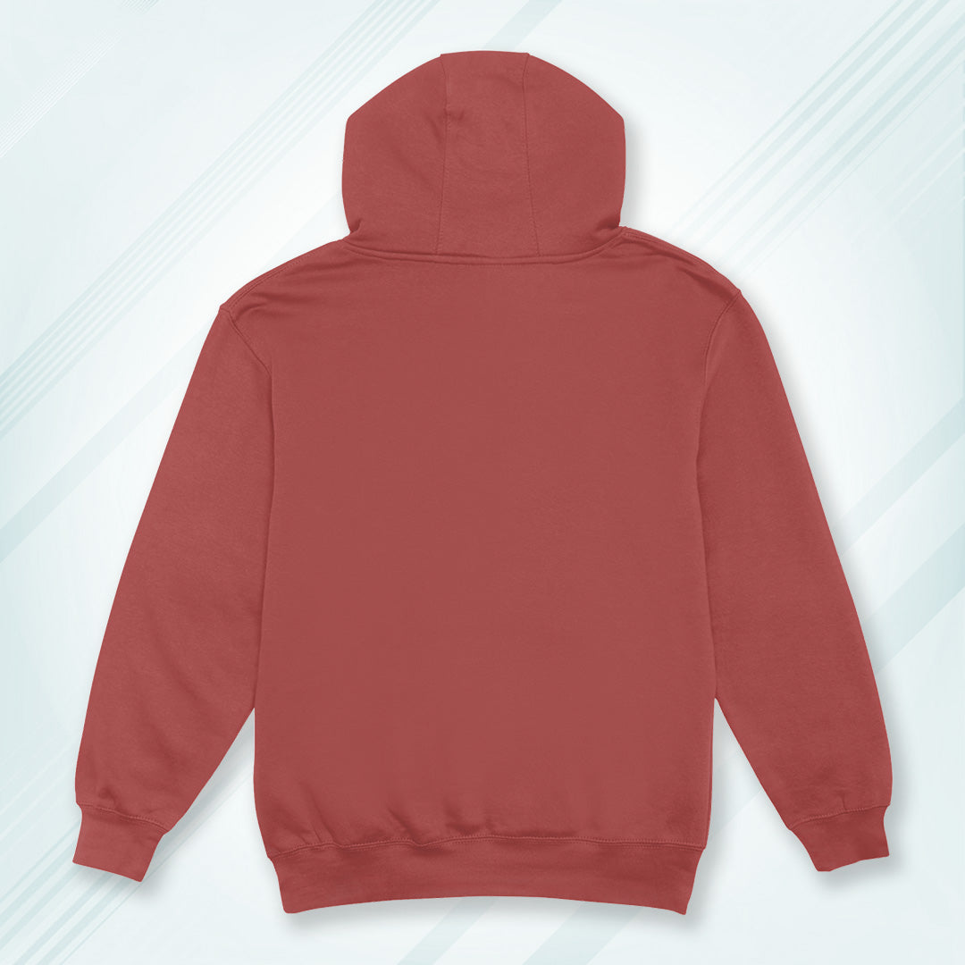Coral Solid Hooded Sweatshirt | Hoodies