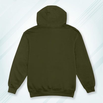 Olive Green Solid Hooded Sweatshirt | Hoodies