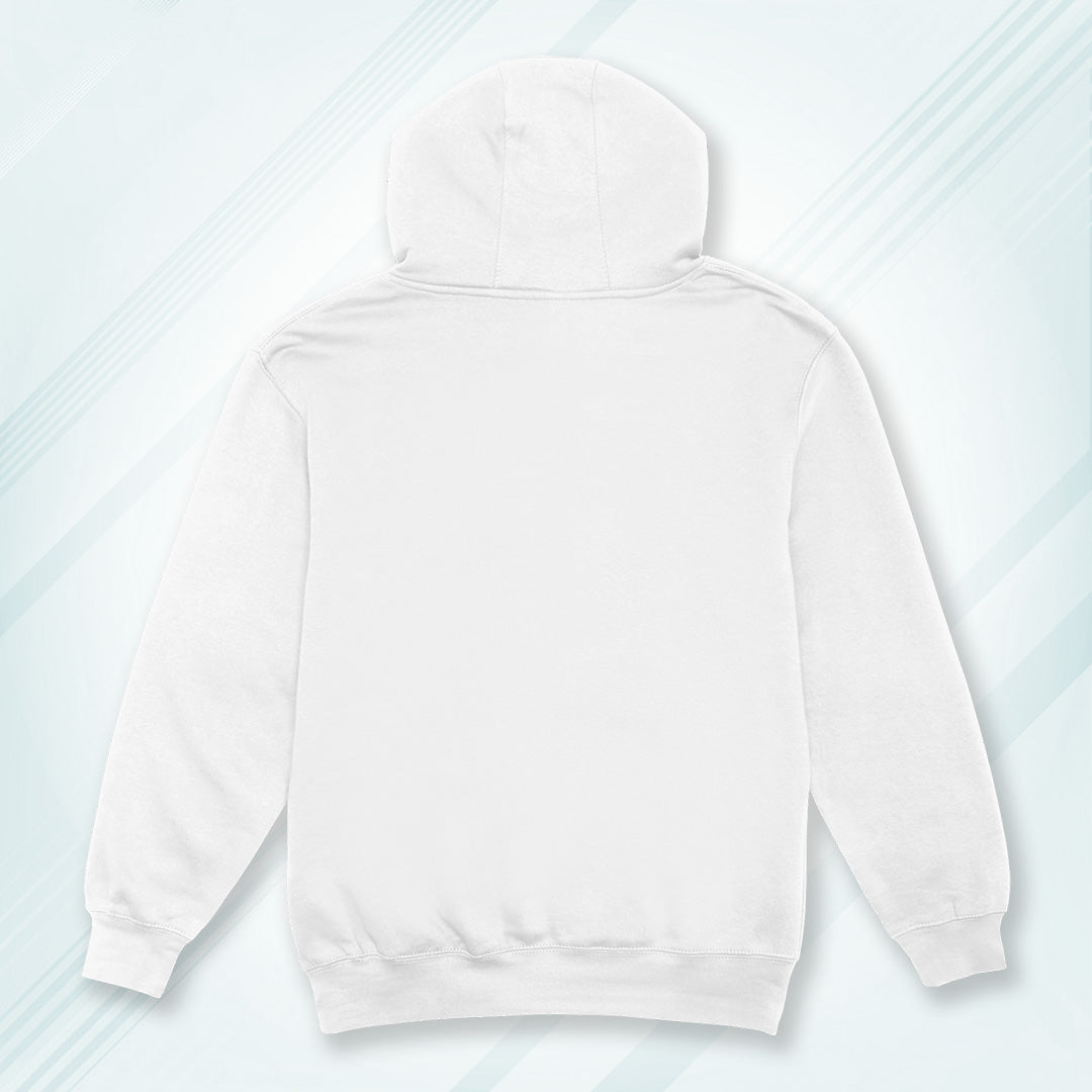 White Solid Hooded Sweatshirt | Hoodies